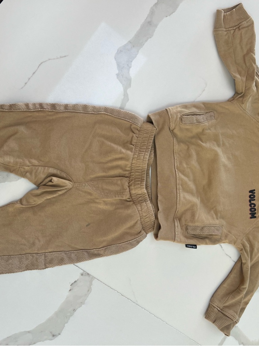 Volcom Kids Camel/Tan Jogger Set - Cozy Pull-On Bottoms